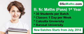 BSc Maths Pass 1st Year