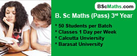 BSc Maths Pass 3rd Year