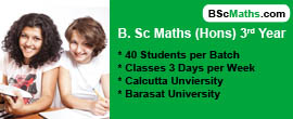 BSc Maths Hons 3rd Year